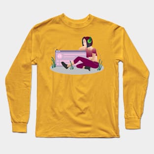 модная девушка Long Sleeve T-Shirt